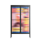 Yoga - Cabinet - Heather Zhou - Antracite - Reeded glass