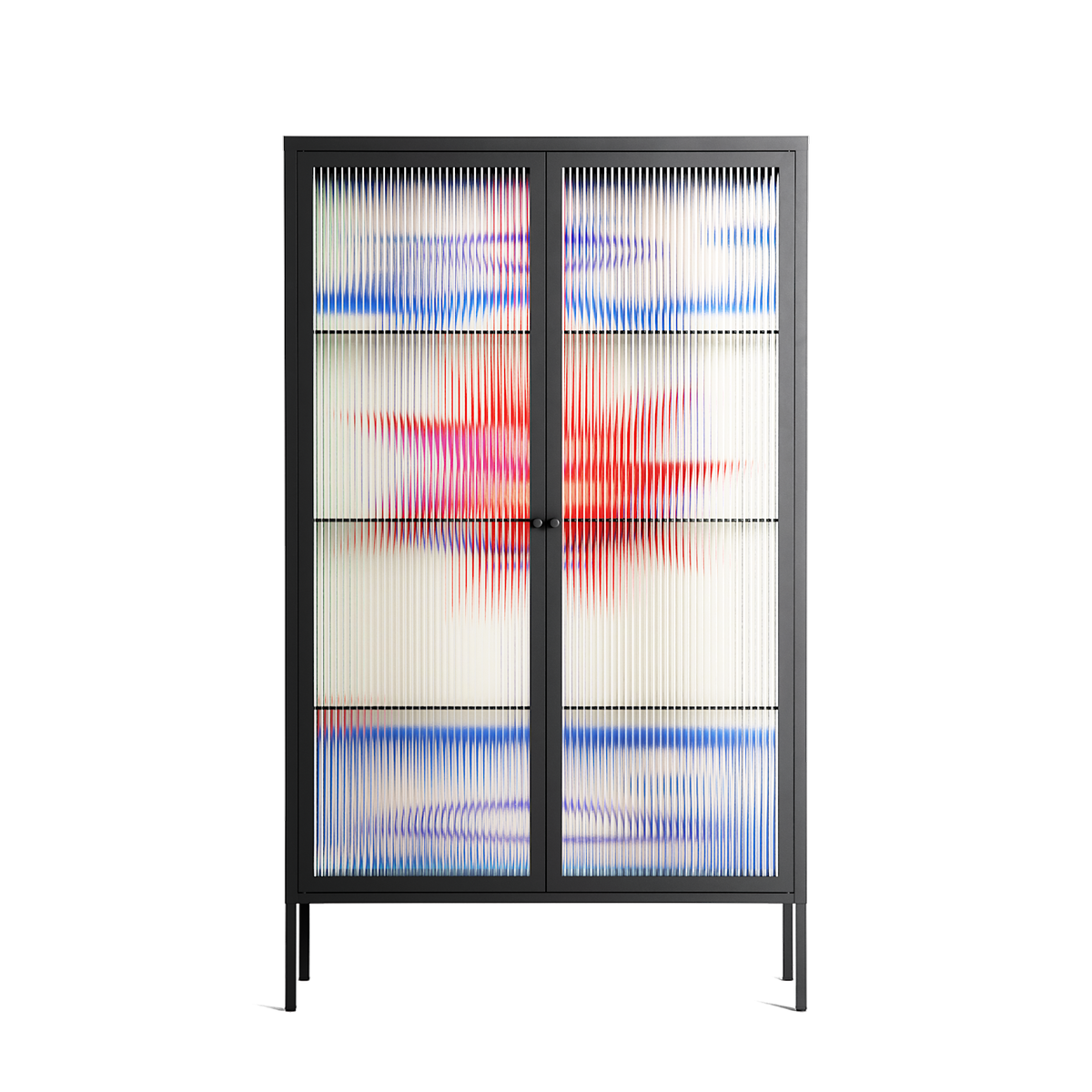 Wino Wagon - Cabinet - Ciara Wade - Antracite - Reeded glass