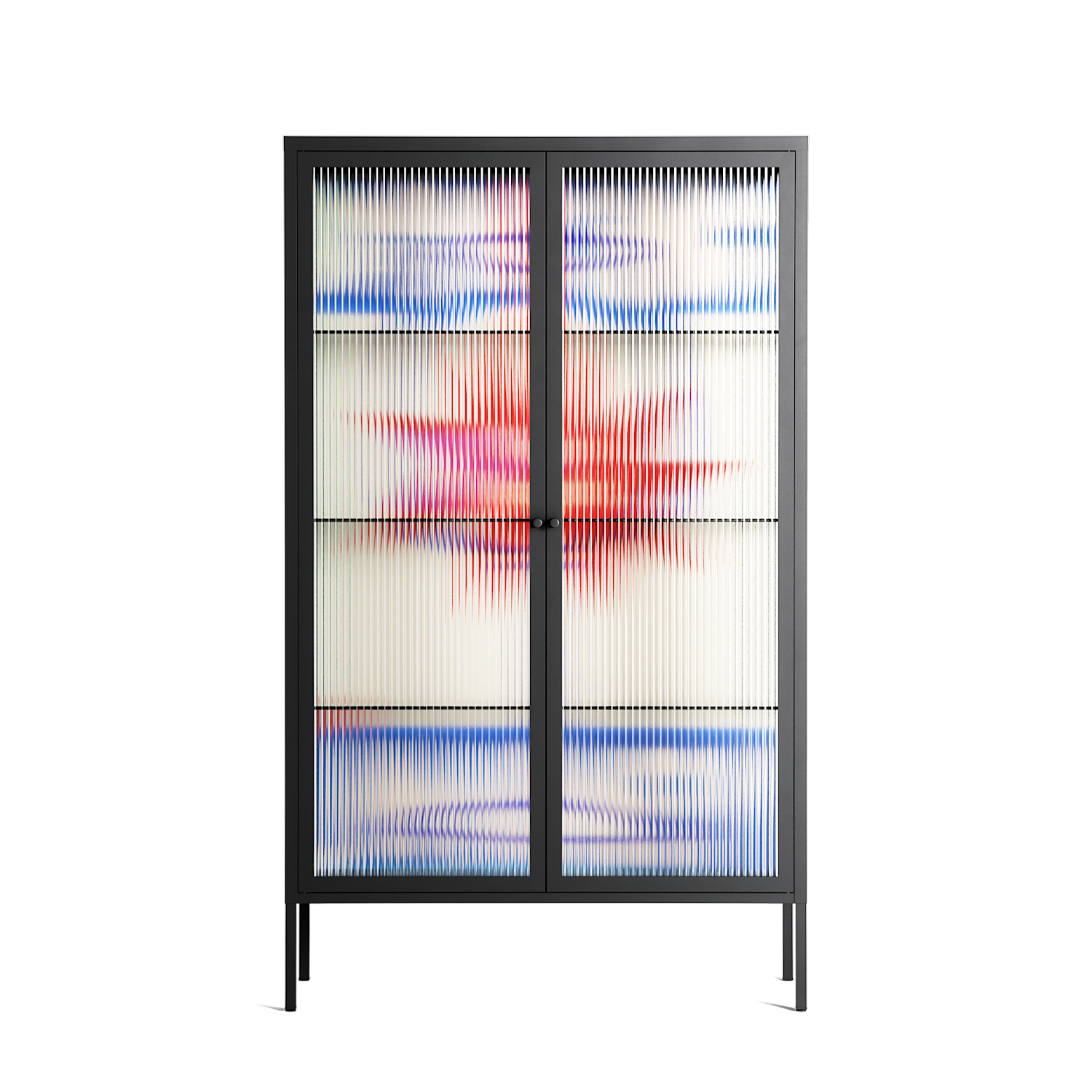 Wino Wagon - Cabinet - Ciara Wade - Antracite - Reeded glass