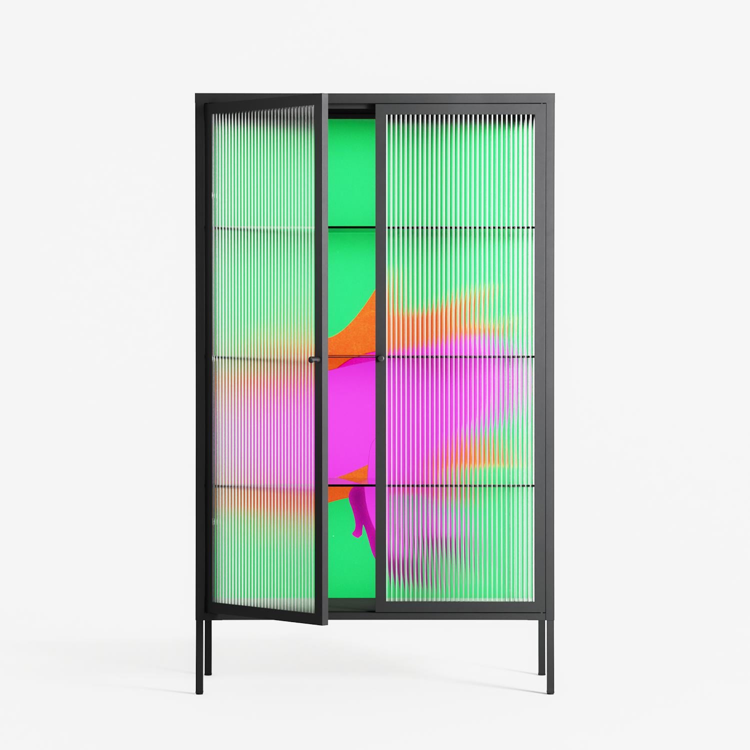 Sit This One Out - Cabinet - Ciara Wade - Antracite - Reeded glass