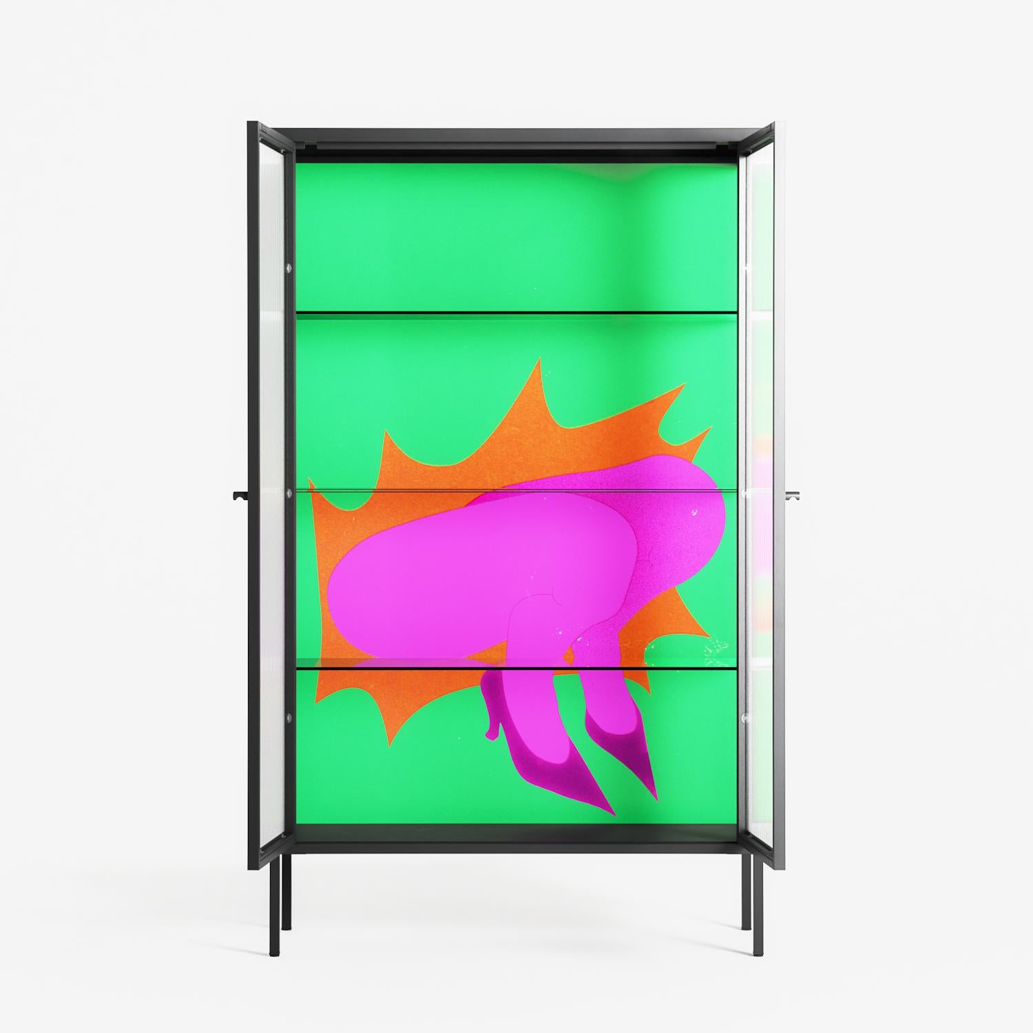 Sit This One Out - Cabinet - Ciara Wade - Antracite - Reeded glass