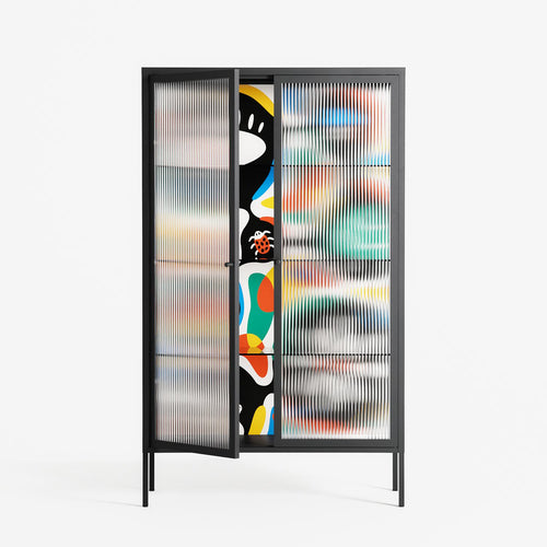 Alive - Cabinet - Vratislav Pecka - Antracite - Reeded glass