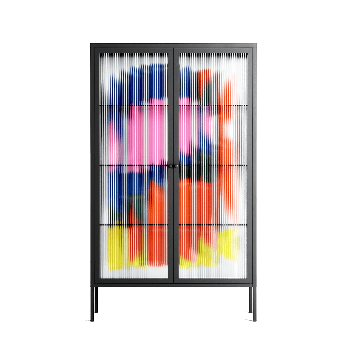 Blends - Cabinet - Vratislav Pecka - Antracite - Reeded glass