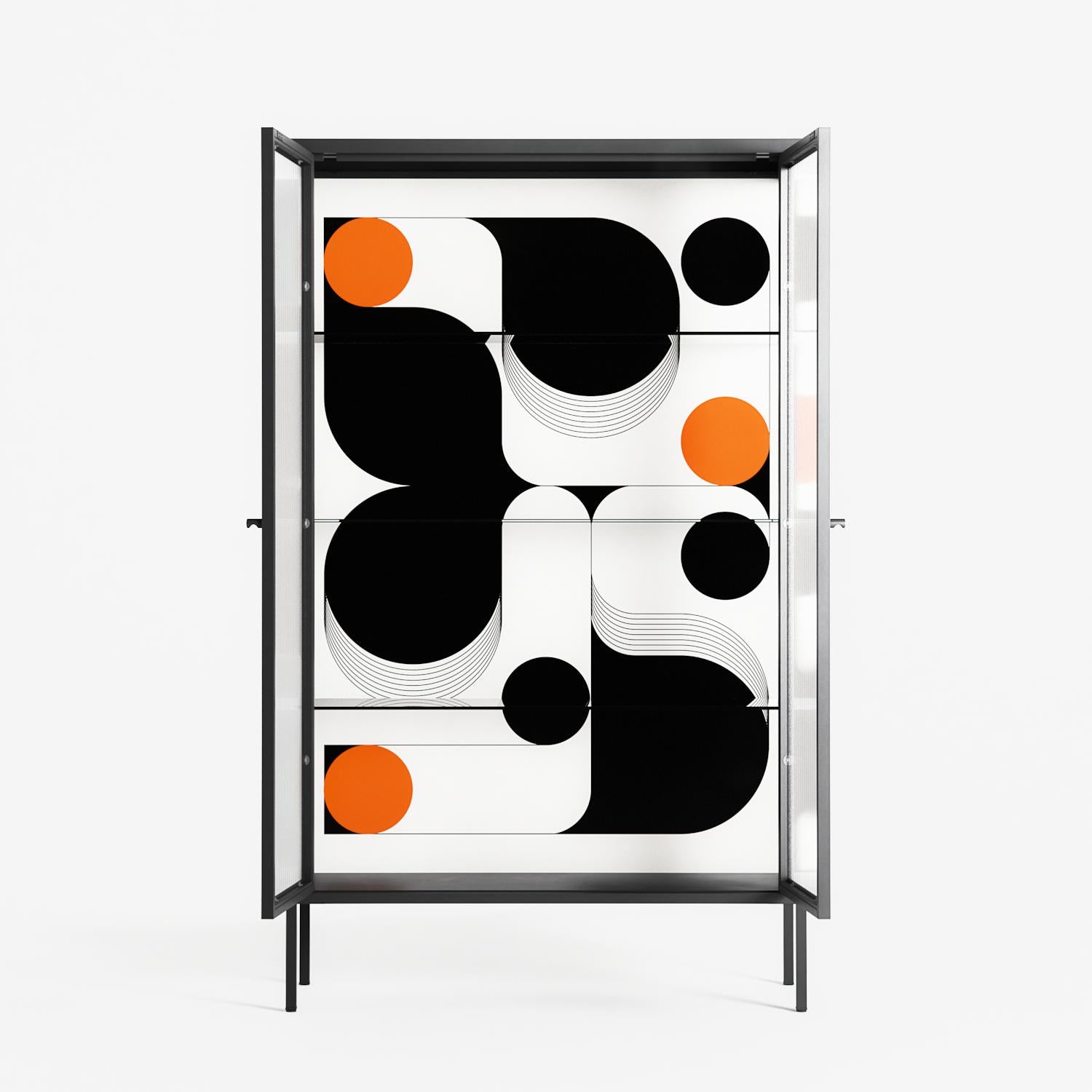 Conserto2 - Cabinet - Vratislav Pecka - Antracite - Reeded glass