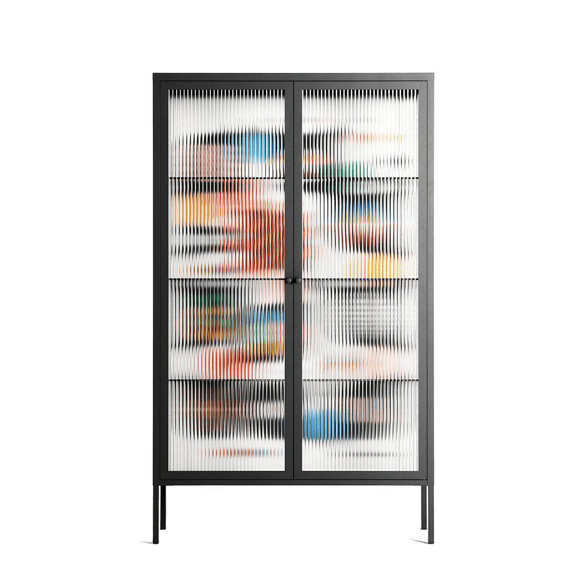 Connections - Cabinet - Vratislav Pecka - Antracite - Reeded glass