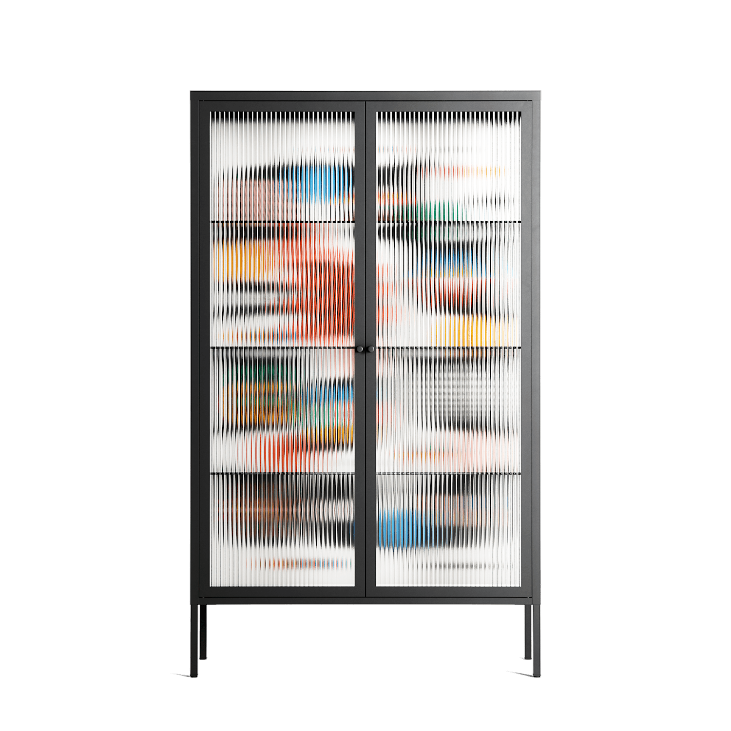 Connections - Cabinet - Vratislav Pecka - Antracite - Reeded glass