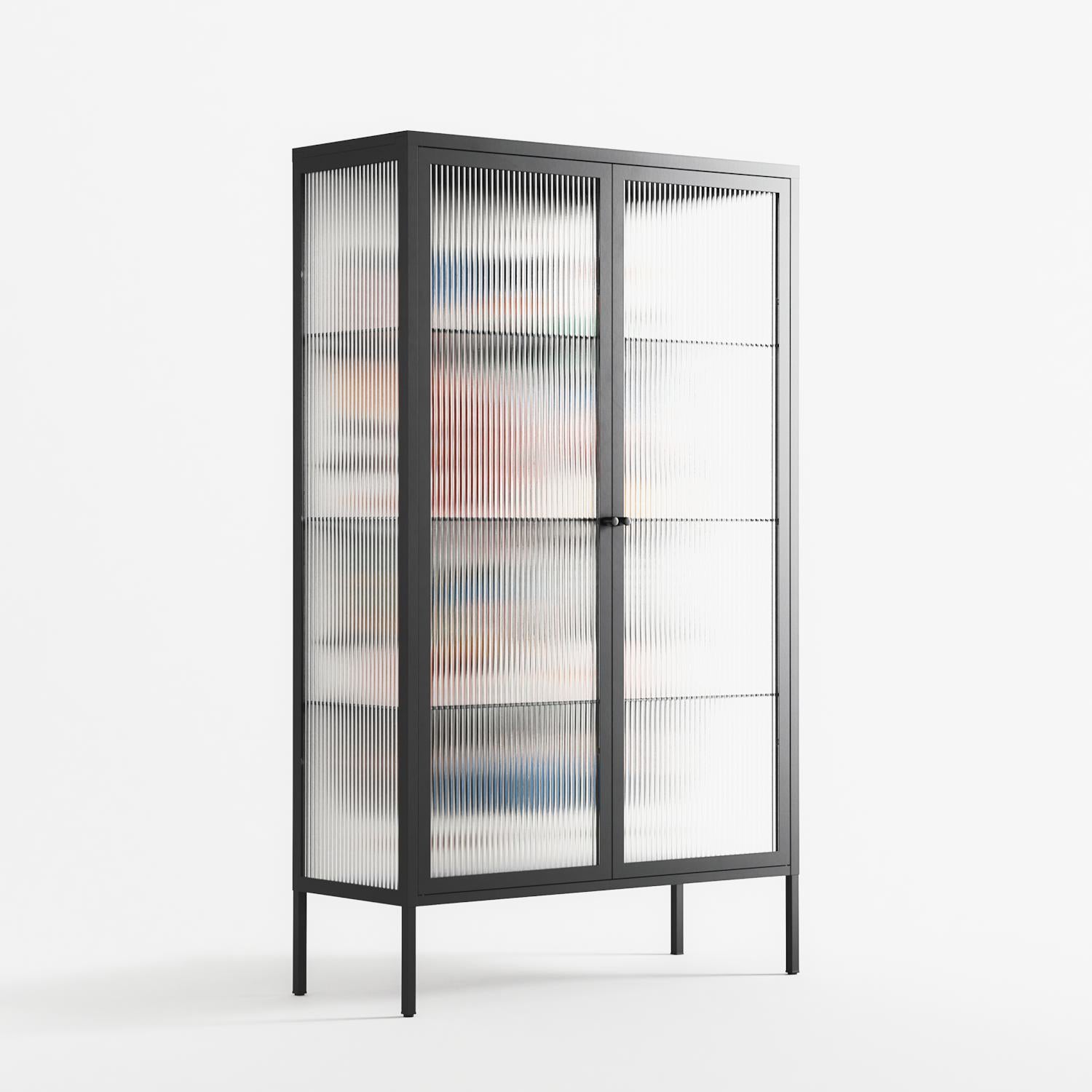 Connections - Cabinet - Vratislav Pecka - Antracite - Reeded glass