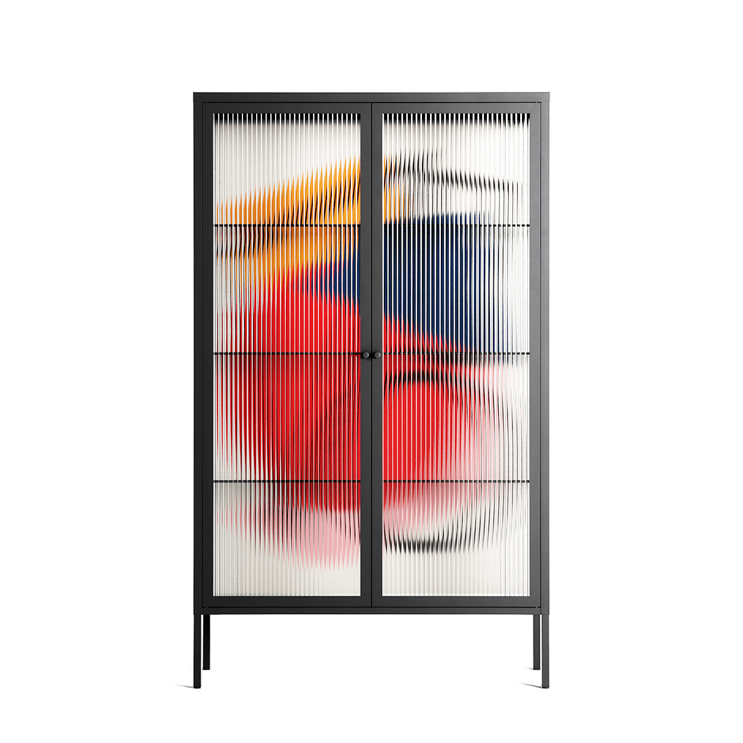 Fuerte - Cabinet - Vratislav Pecka - Antracite - Reeded glass