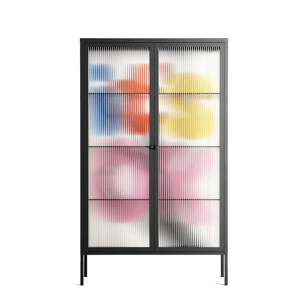 Its Ok - Cabinet - Vratislav Pecka - Antracite - Reeded glass