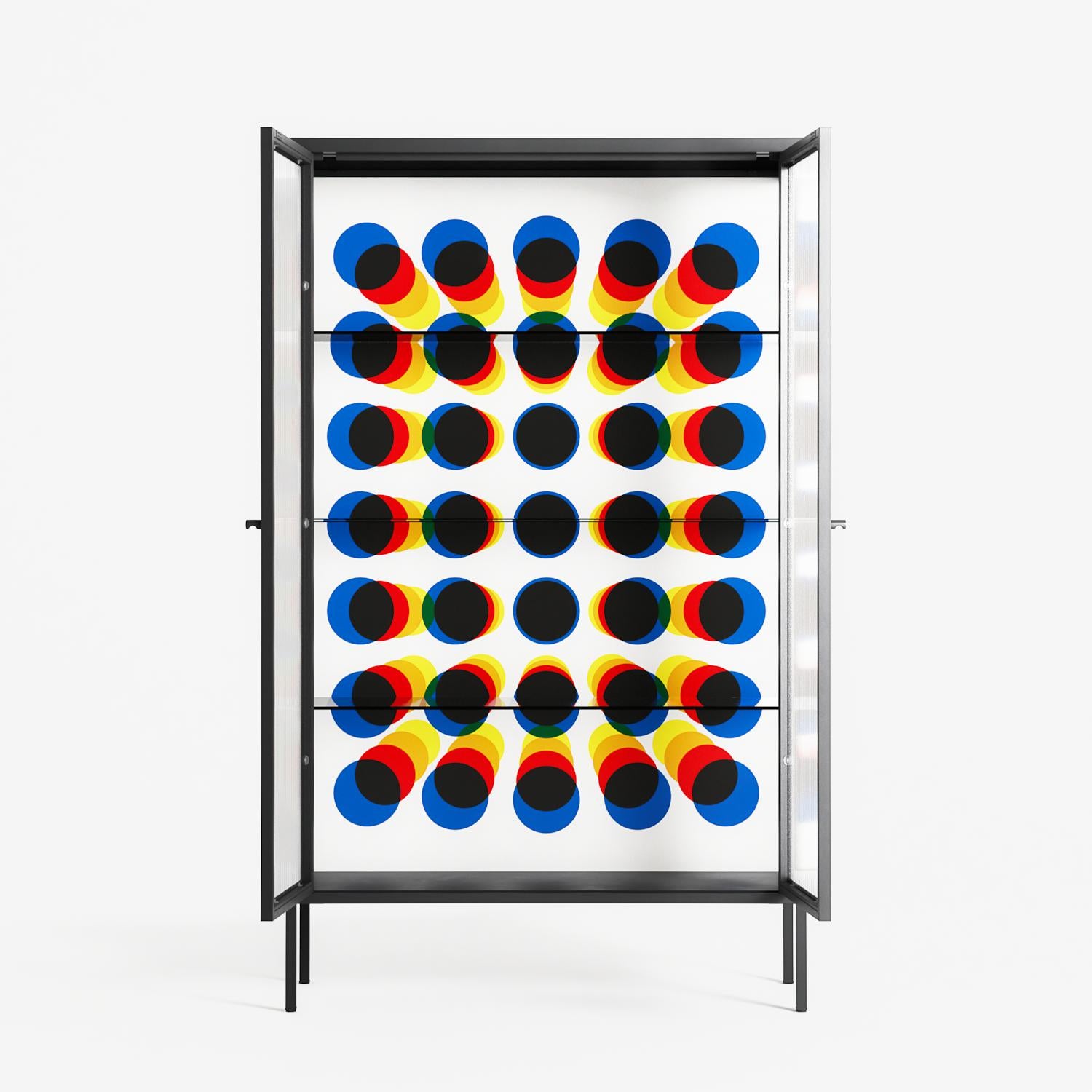 Perspektiva - Cabinet - Vratislav Pecka - Antracite - Reeded glass