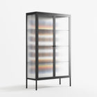 Perspektiva - Cabinet - Vratislav Pecka - Antracite - Reeded glass