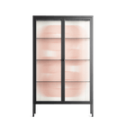 United - Cabinet - Vratislav Pecka - Antracite - Reeded glass