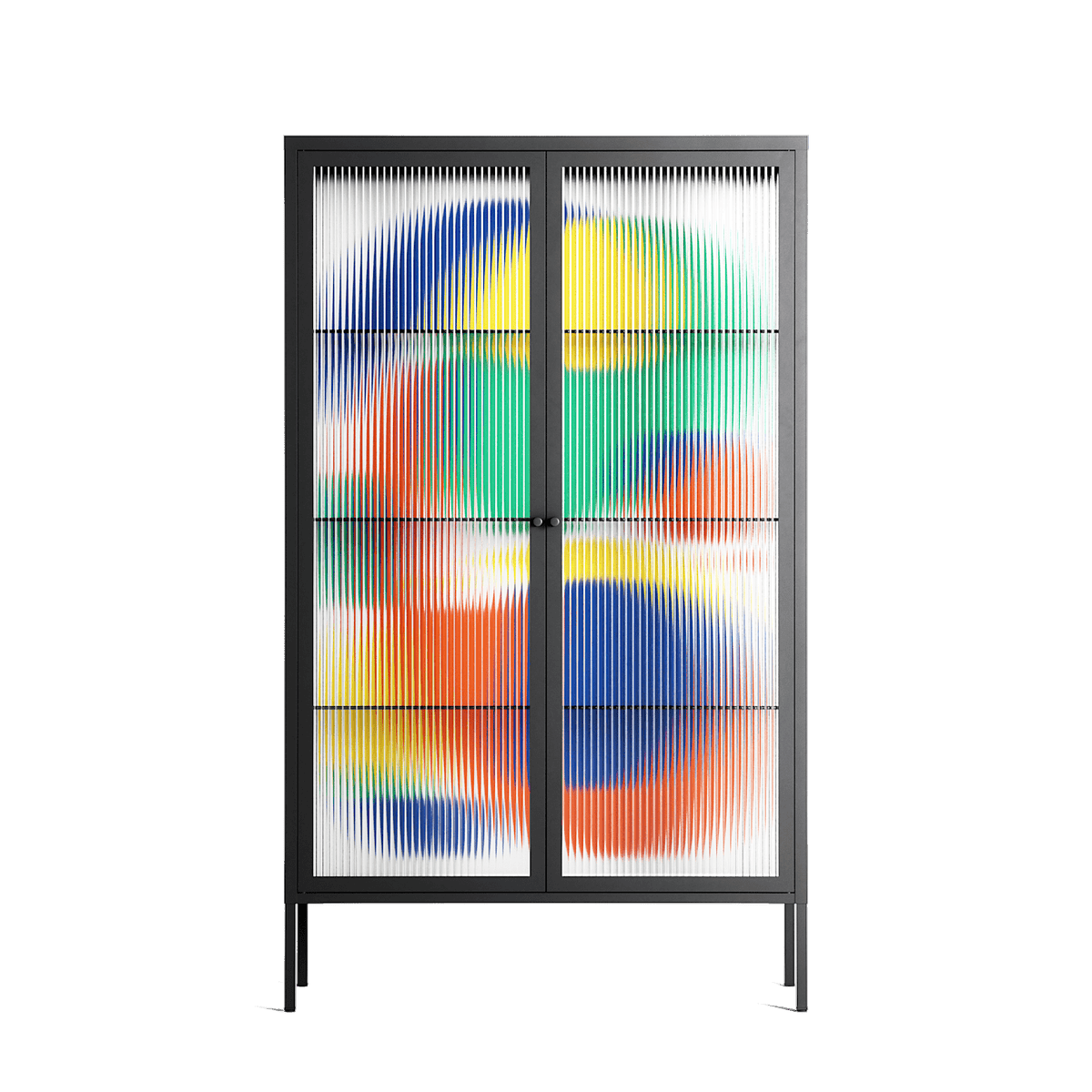 Vibrante - Cabinet - Vratislav Pecka - Antracite - Reeded glass