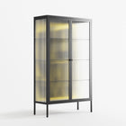 Yay - Cabinet - Vratislav Pecka - Antracite - Reeded glass