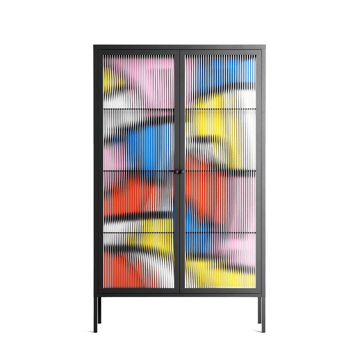 Yo - Cabinet - Vratislav Pecka - Antracite - Reeded glass