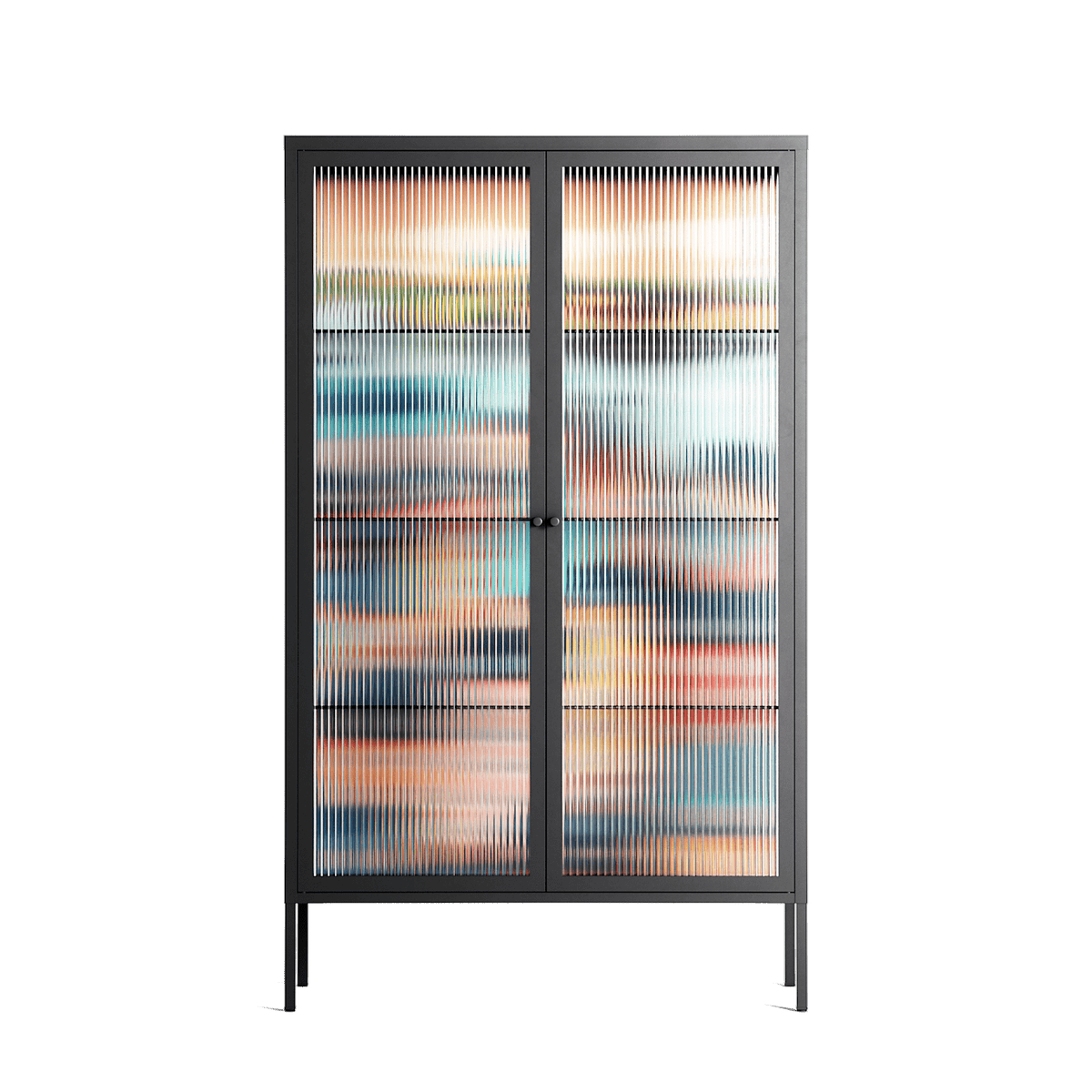 Gamla Stan - Cabinet - Nur Rydberg - Antracite - Reeded glass