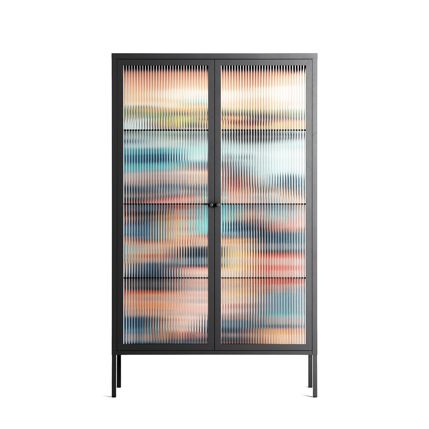 Gamla Stan - Cabinet - Nur Rydberg - Antracite - Reeded glass