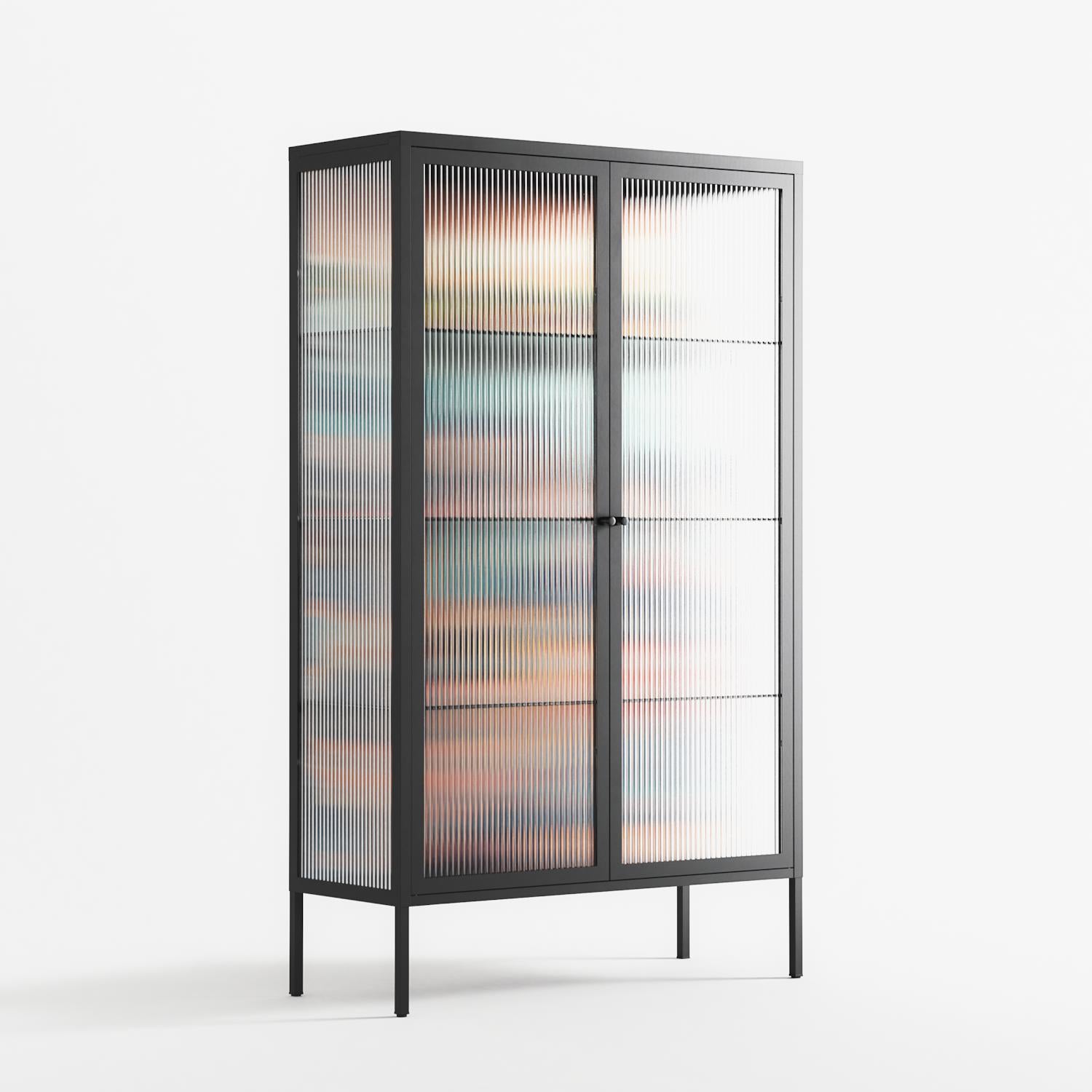 Gamla Stan - Cabinet - Nur Rydberg - Antracite - Reeded glass
