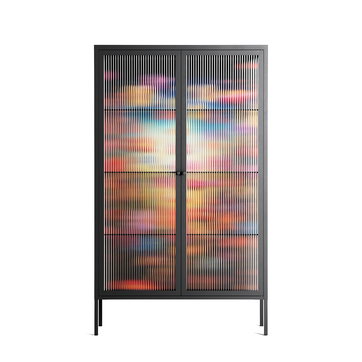 Greatful Meadow - Cabinet - Nur Rydberg - Antracite - Reeded glass