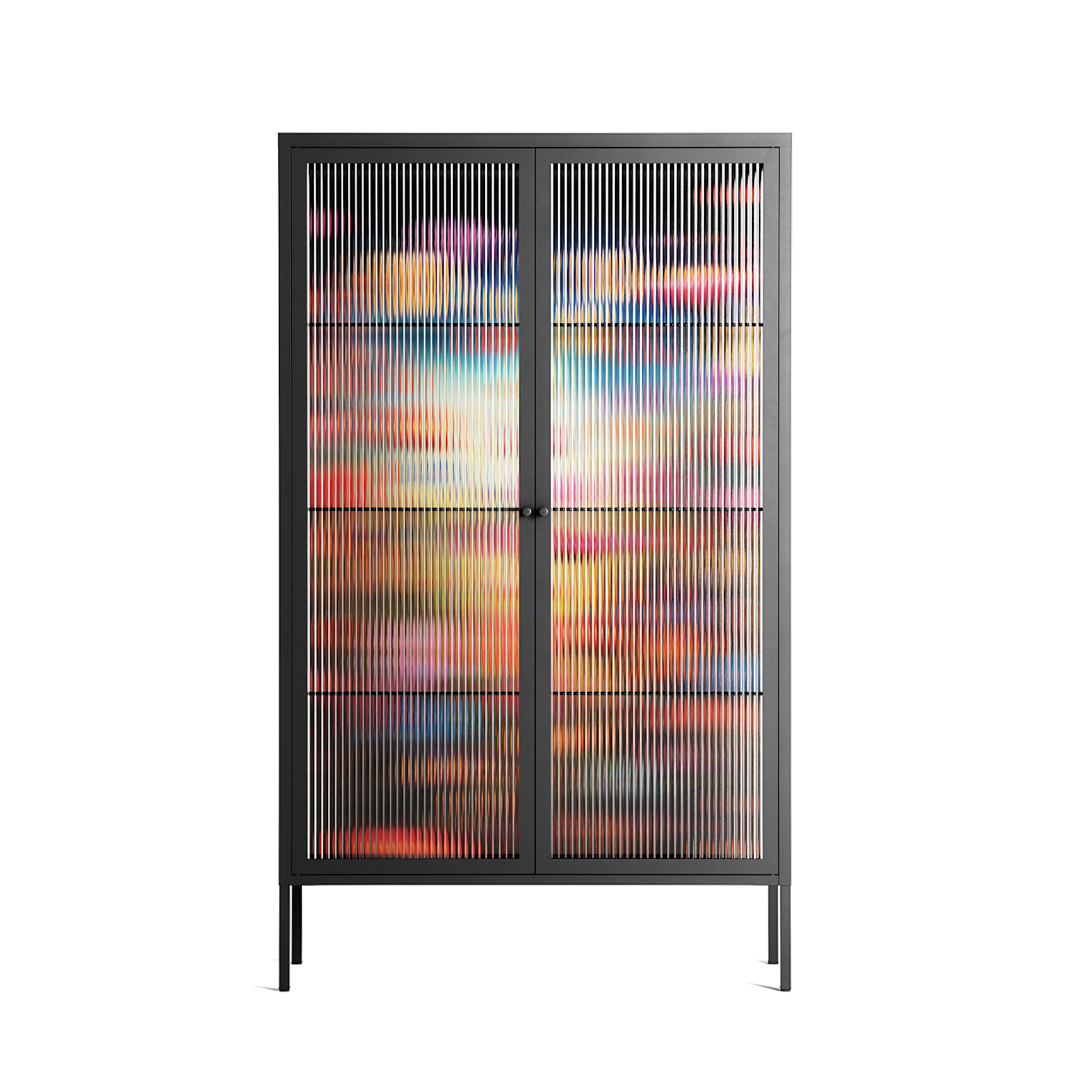 Greatful Meadow - Cabinet - Nur Rydberg - Antracite - Reeded glass