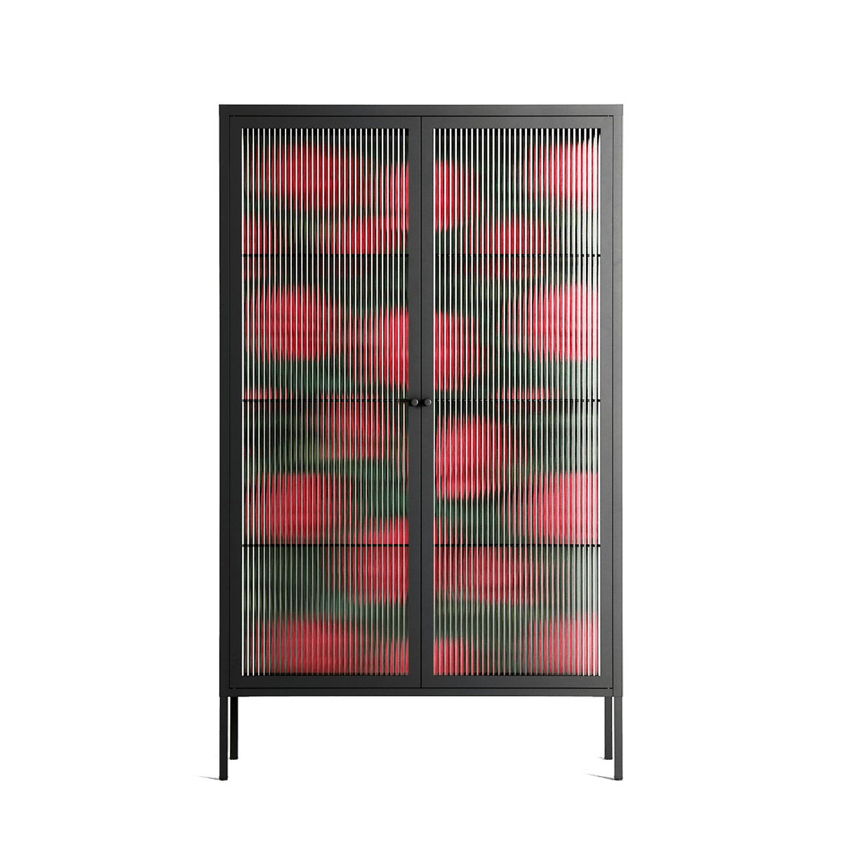 Mormors Rabatt - Cabinet - Nur Rydberg - Antracite - Reeded glass