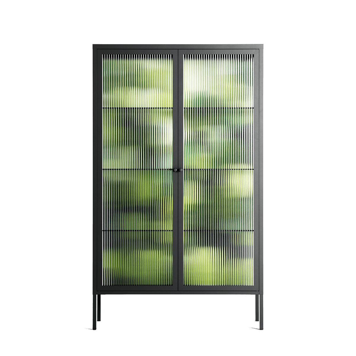 Tummetott - Cabinet - Nur Rydberg - Antracite - Reeded glass