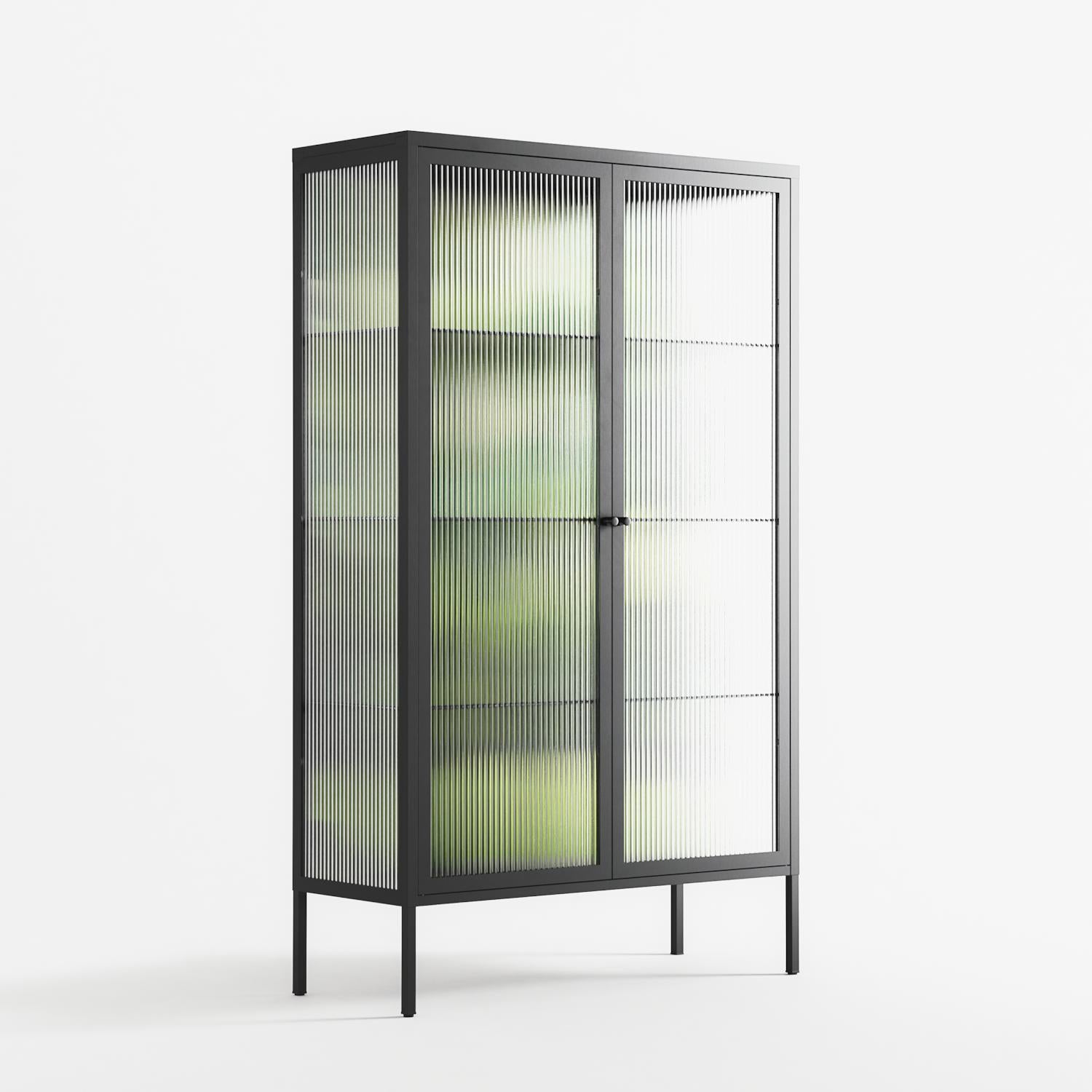 Tummetott - Cabinet - Nur Rydberg - Antracite - Reeded glass