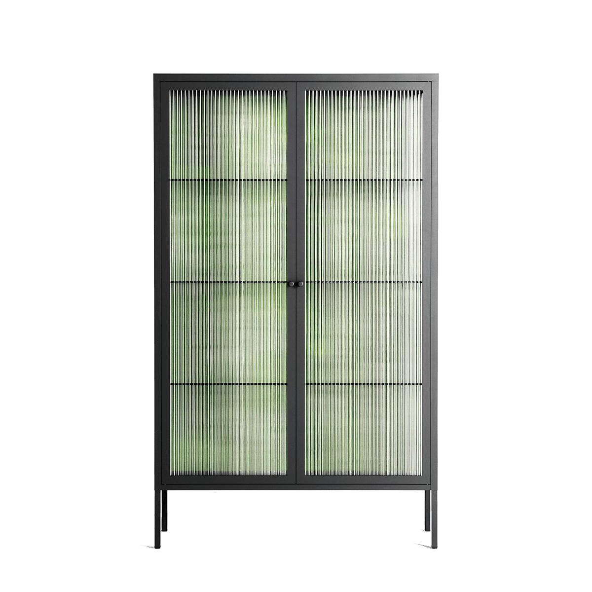 Björkskog - Cabinet - Nur Rydberg - Antracite - Reeded glass