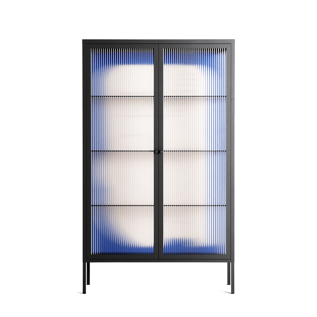 Good Bye - Cabinet - Andrea Devia-Nuño - Antracite - Reeded glass