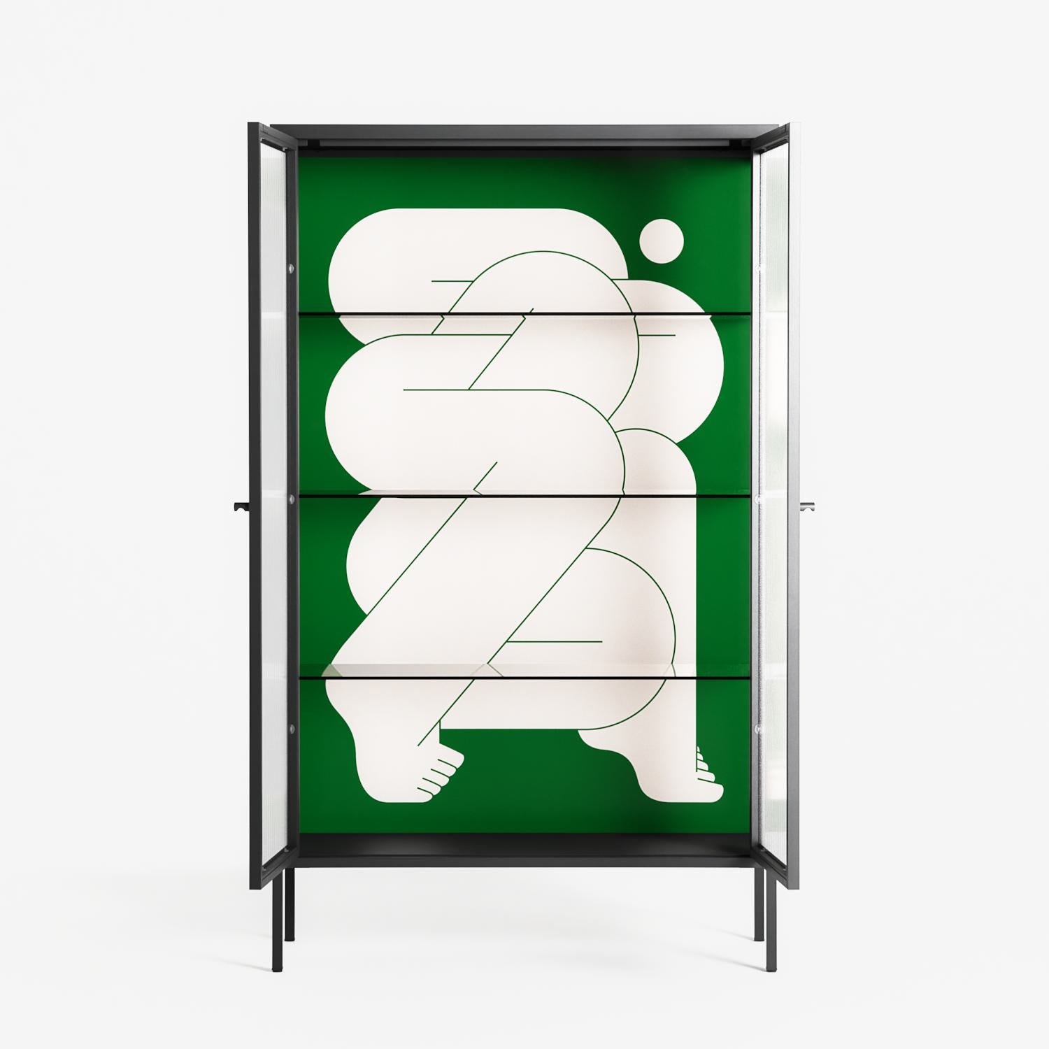 Carry - Cabinet - Andrea Devia-Nuño - Antracite - Reeded glass