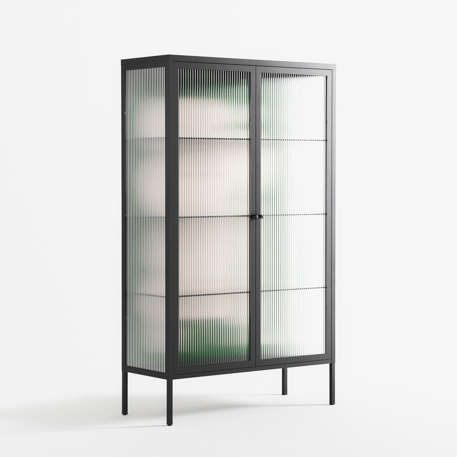 Carry - Cabinet - Andrea Devia-Nuño - Antracite - Reeded glass