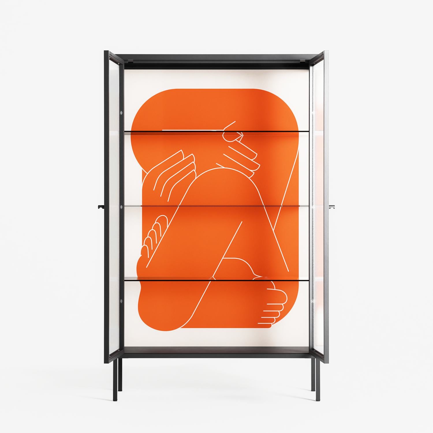 Keep - Cabinet - Andrea Devia-Nuño - Antracite - Reeded glass