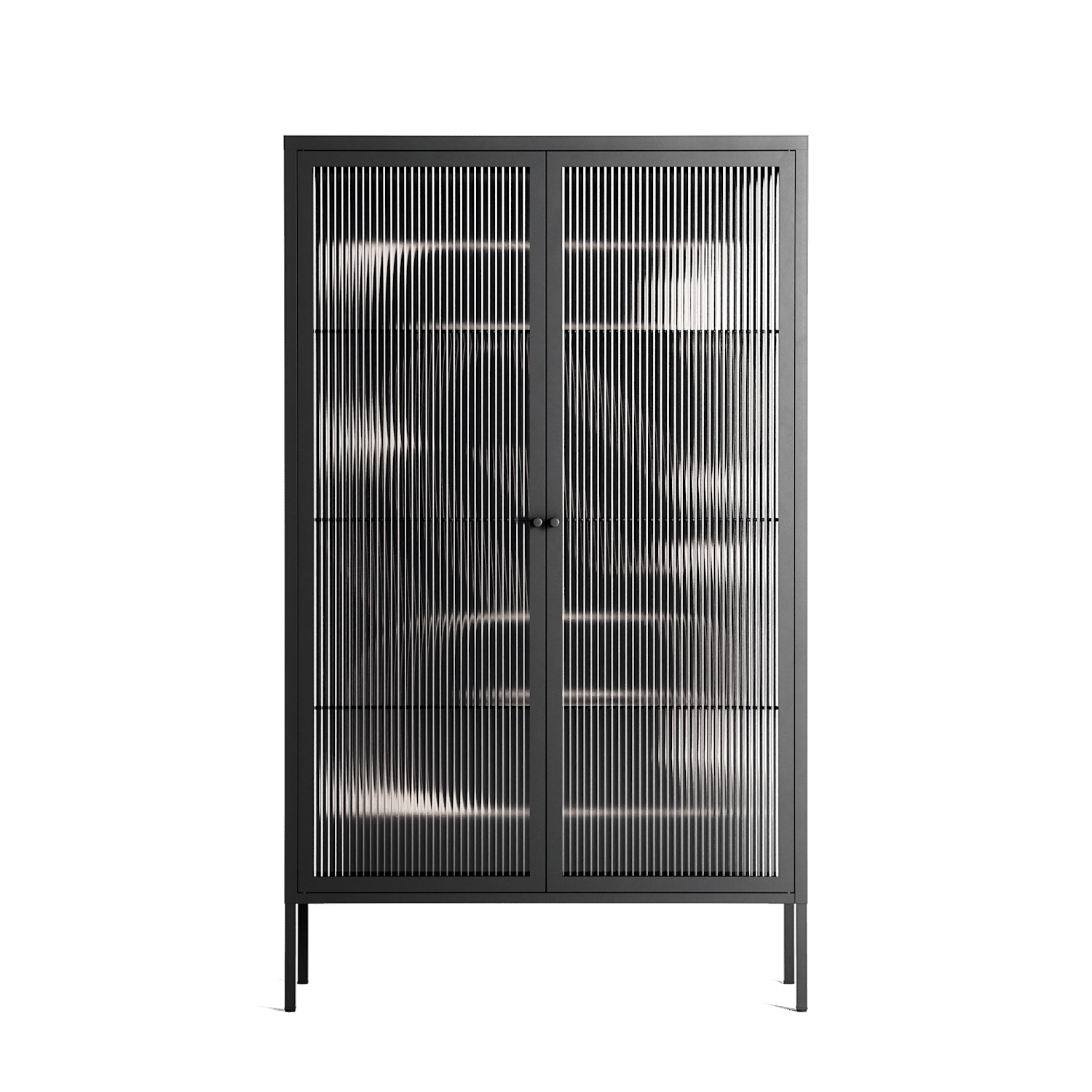 Love Flow - Cabinet - Andrea Devia-Nuño - Antracite - Reeded glass