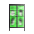 Cool Cool Salon Green - Cabinet - Aley Wild - Antracite - Reeded glass