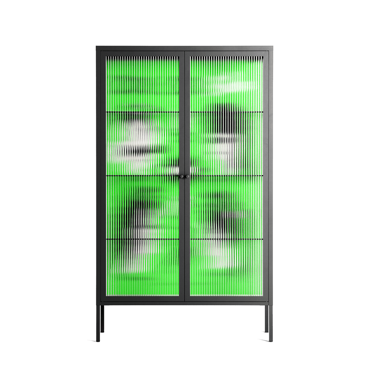 Cool Cool Salon Green - Cabinet - Aley Wild - Antracite - Reeded glass