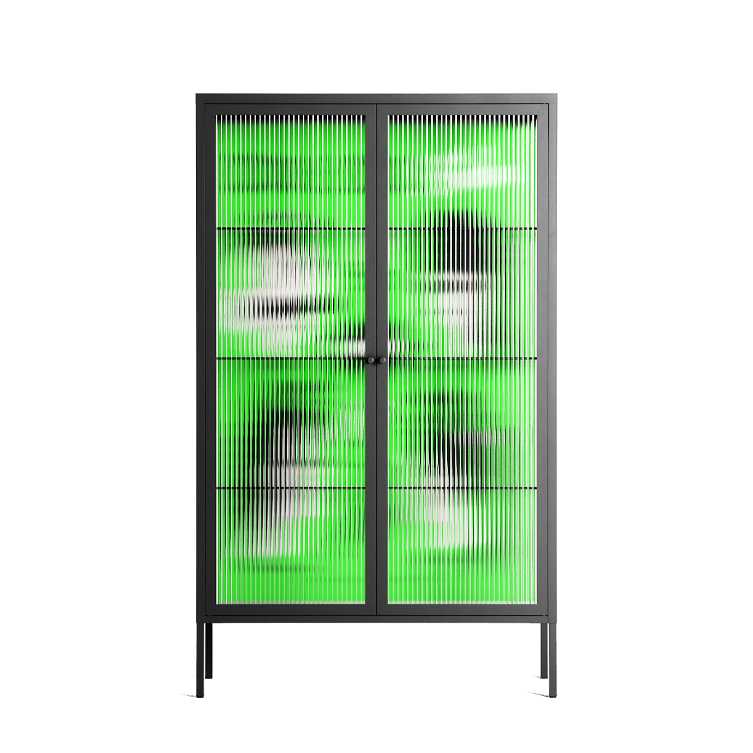 Cool Cool Salon Green - Cabinet - Aley Wild - Antracite - Reeded glass