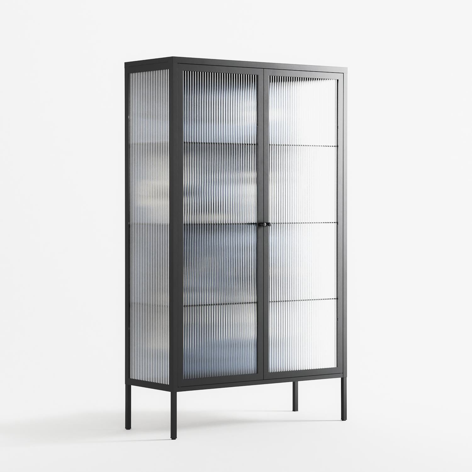 Cool Cool Salon Grey - Cabinet - Aley Wild - Antracite - Reeded glass