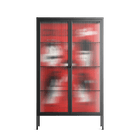 Cool Cool Salon Red - Cabinet - Aley Wild - Antracite - Reeded glass