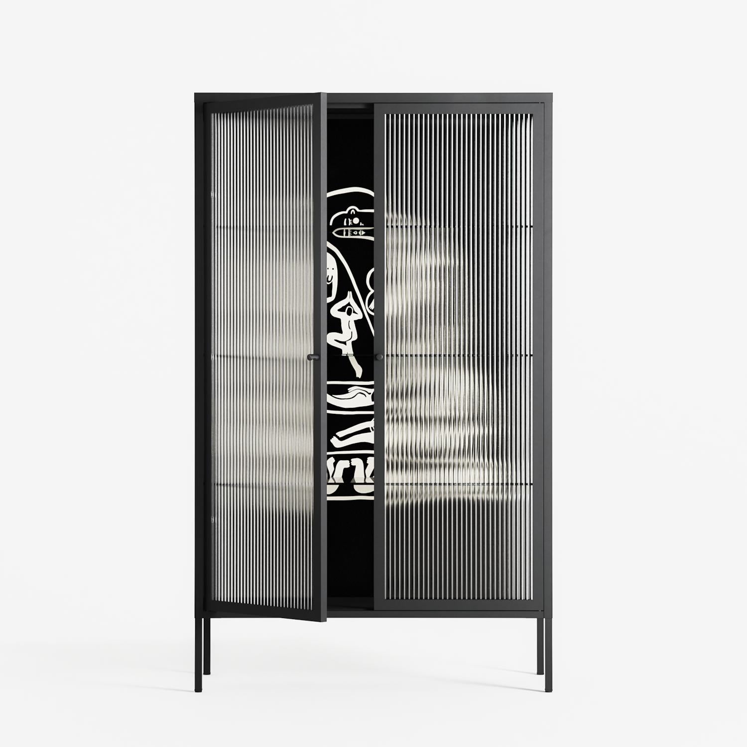Nudes on Nudes - Cabinet - Aley Wild - Antracite - Reeded glass