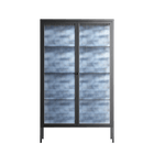 Blue Poppy 2 - Cabinet - Katie O’Shea - Antracite - Reeded glass