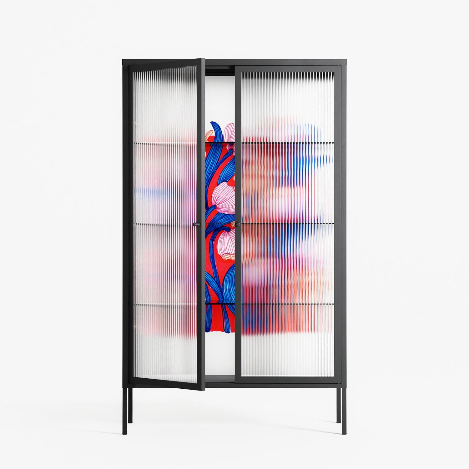 Buttercup - Cabinet - Katie O’Shea - Antracite - Reeded glass