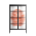 Orange Flowers 1 - Cabinet - Katie O’Shea - Antracite - Reeded glass