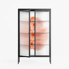 Orange Flowers 1 - Cabinet - Katie O’Shea - Antracite - Reeded glass