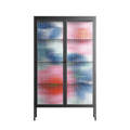 Pink Anemones - Cabinet - Katie O’Shea - Antracite - Reeded glass