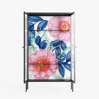 Pink Anemones - Cabinet - Katie O’Shea - Antracite - Reeded glass