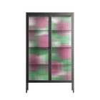 Pink Floras - Cabinet - Katie O’Shea - Antracite - Reeded glass