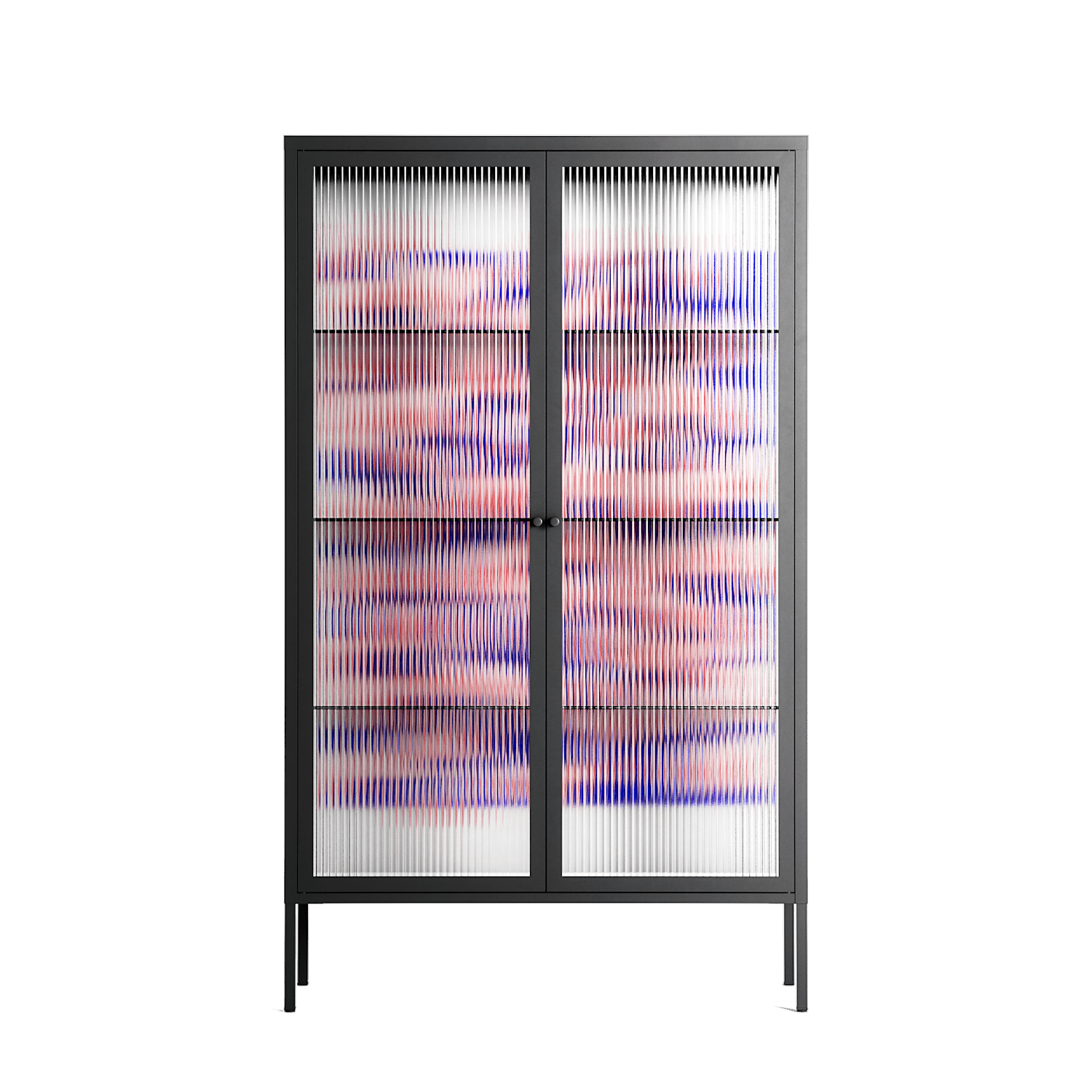 Redblooms - Cabinet - Katie O’Shea - Antracite - Reeded glass