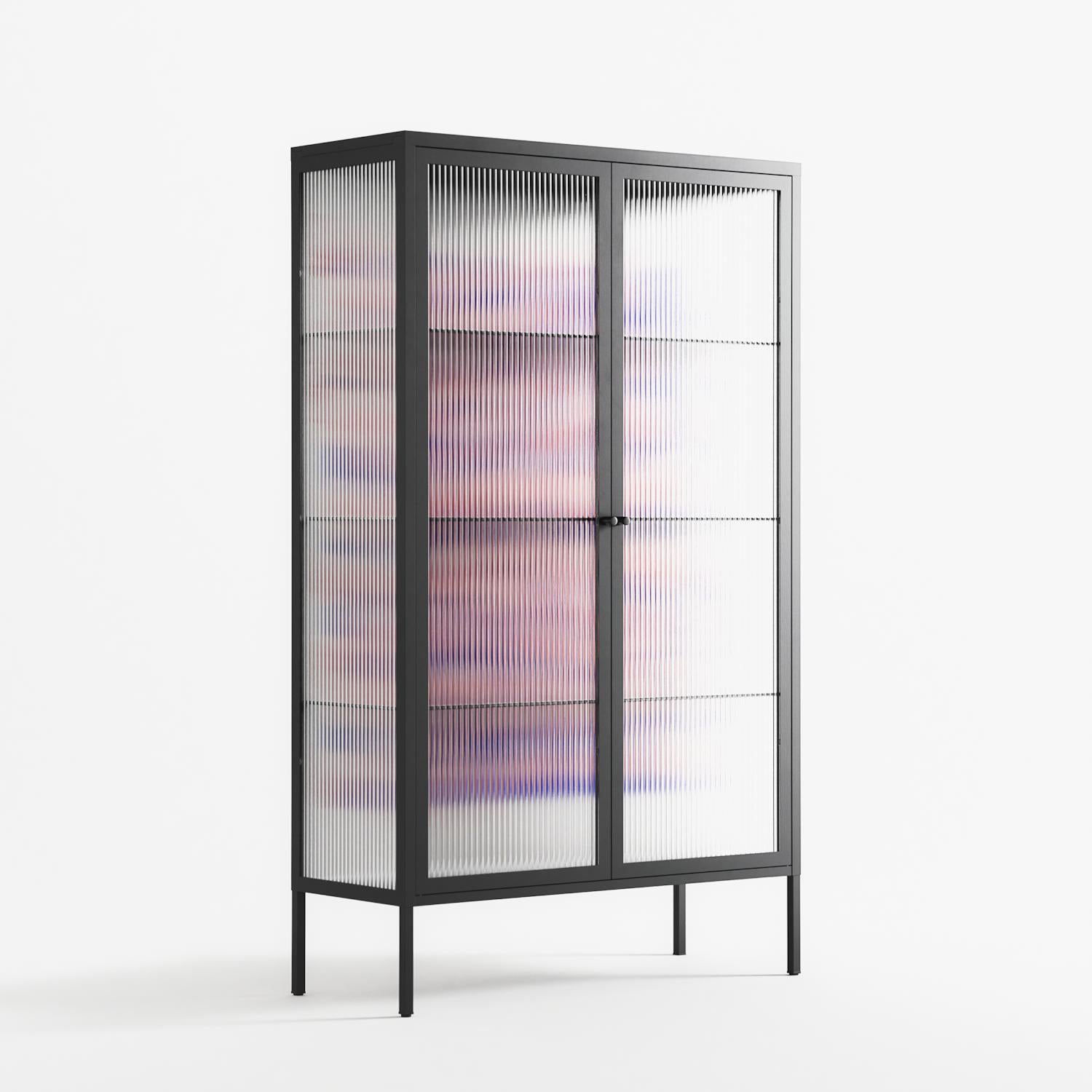 Redblooms - Cabinet - Katie O’Shea - Antracite - Reeded glass
