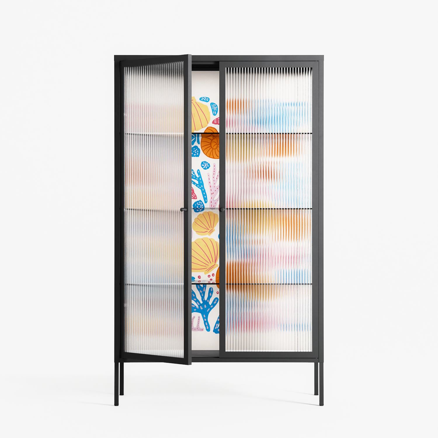 Sea Critters - Cabinet - Katie O’Shea - Antracite - Reeded glass