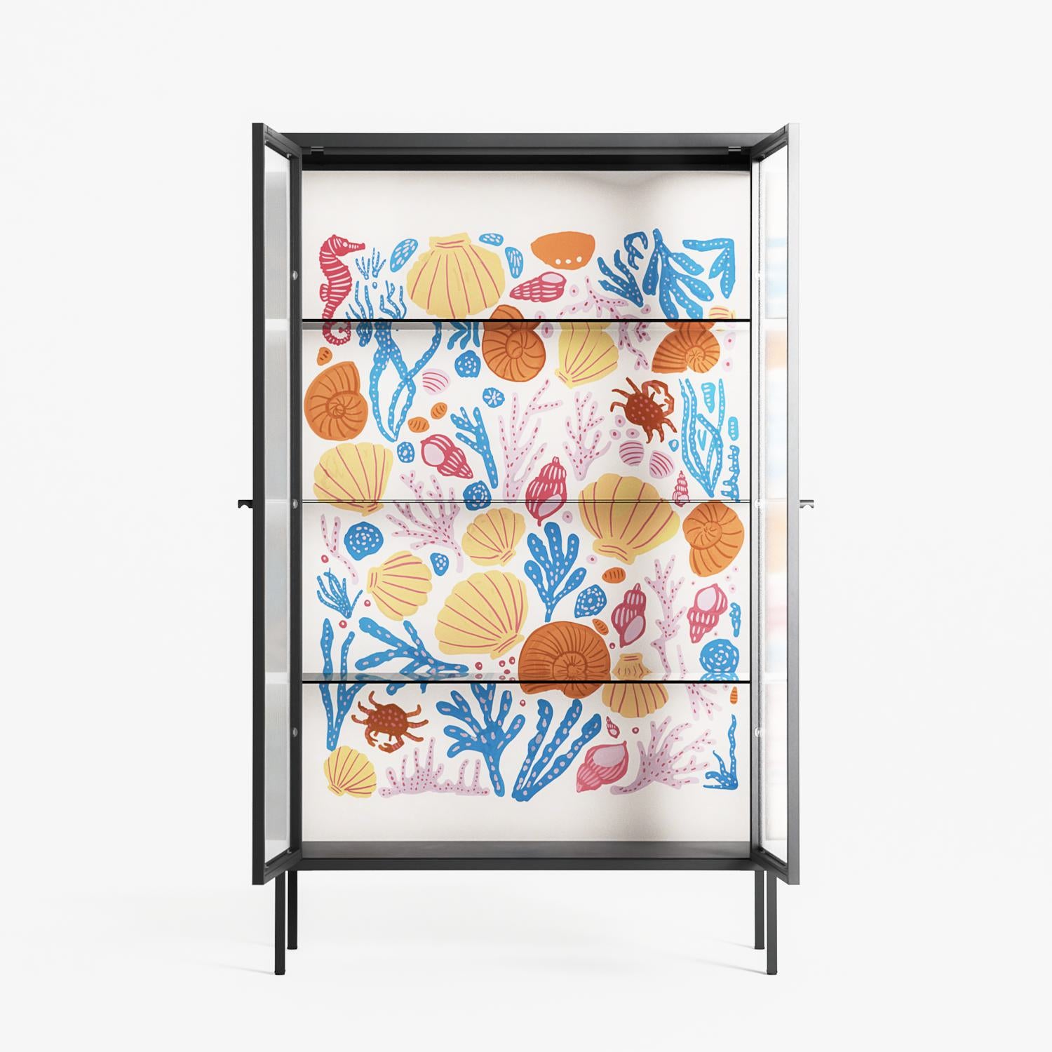 Sea Critters - Cabinet - Katie O’Shea - Antracite - Reeded glass